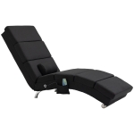 HOMCOM Massagesessel, Relaxsessel, Liegesessel mit 8 Vibrationspunkten, 5 Modi, 56 x 168 x 84 cm, Schwarz