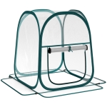 Outsunny Mini Seră Pop-Up cu Acoperire din Plastic, Fereastră Rulabilă și Geantă, 70x70x80 cm, Transparentă