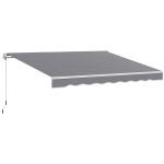 Outsunny 2 x 2.5m Manual Retractable Awning - Dark Grey