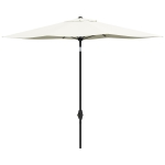 Outsunny Umbrela de Gradina Dreptunghiulara UV 50 cu Deschidere cu Manivela si inclinare Reglabila, 200x300 cm, Bej