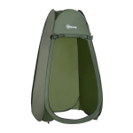 Outsunny Tienda de Ducha Pop Up con Protección UV Techo Impermeable y Asa para Camping Playa 100x100x185 cm Verde