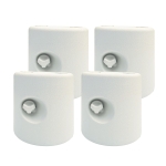 Outsunny Pack de 4 Pesos para Carpas Plegables Soportes Rellenables con 9,2 kg de Agua o 12 kg de Arena Ø24x25,5 cm Blanco