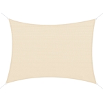 Outsunny Toldo Vela Rectangular 4x6 m con Anti-UV Anillas de Acero Inoxidable y Cuerdas de Nylon para Jardín Patio Crema