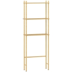 HOMCOM Dulap deasupra WC-ului cu 3 rafturi cu lamele economisitoare de spațiu din bambus, 63,5x25,5x181 cm, culoare lemn