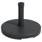 Outsunny Suport pentru Umbrelă de 15 kg, Rotund, pentru Stâlpi de Ø24-38 mm, din Plastic și Beton, Ø46,5 cm, Negru