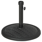 Outsunny Bază pentru umbrelă de 14kg pentru stâlpi cu diametru Ø32-38 mm, din metal și ciment, Ø46 cm, neagră