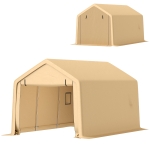 Outsunny Carport tente de garage 3 x 5,2 m, abri voiture extérieur carport pour voiture avec porte enroulable amovible jaune