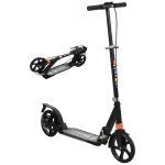 AIYAPLAY Kids Scooter with Four-Level Adjustable Handlebar, Dual Brake System, 200mm Wheels, ABEC-7 Bearings, Black