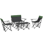Outsunny Four-Piece Portable Picnic Table Set - Green