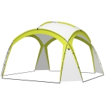 Outsunny 3.5 x 3.5M Camping Gazebo, Outdoor Event Shelter Dome Tent Garden Sun Shelter Patio Spire Arc Pavilion Camp Sun Shade Tent for 6-8 Person, Green