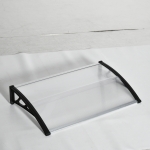 Outsunny Pensilina da Esterno per Finestre e Porte, in Policarbonato e Alluminio, 110x60x18cm - Trasparente