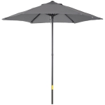 Outsunny Umbrelă de grădină 2x2 m cu 6 spițe și ventilație, din aluminiu, metal și poliester, gri închis