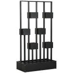 Outsunny Jardinera elevada con enrejado de madera para plantas, verduras, flores o hierbas aromáticas, 90x45x170 cm