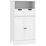 kleankin Mobiletto da Bagno con 2 Cassetti, Porta, 60 x 30 x 109 cm, Bianco