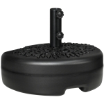 Outsunny Bază pentru Umbrelă Semicirculară, Umplere cu Nisip sau Apă, pentru Stâlpi de 38-48 mm, Negru