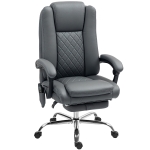 HOMCOM Executive Office Chair with 6-point Massage and Heat - Light Grey