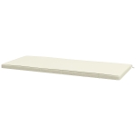 Outsunny Coussin de Banc de Jardin déhoussables - Rembourrage 8 cm - Cordons d'attache - Polyester crème