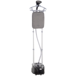 HOMCOM Ferro de Engomar a Vapor 1800W Temperatura Ajustável 11 Níveis Depósito de 2 L Aquecimento em 38s 35x25x47-118,5 cm Preto