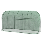 Outsunny Estufa de Jardim Estufa para Plantas Estufa de Exterior com Porta com Fecho de Correr e Estrutura de Aço 300x100x150 cm Verde