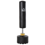 HOMCOM Saco de Boxe de Pé para Adultos 170 cm Altura Ajustável em 3 Níveis Punching Ball com Base Preenchível  Ø50x 170 cm Preto