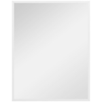 HOMCOM Espelho de Parede Decorativo 70x90 cm Espelho Retangular Espelho de Sala com 4 Ganchos Metálicos Estilo Moderno Branco