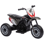 HOMCOM Mota Elétrica com Licença Honda CRF450RL Bateria 6V com Velocidade 3km/h Buzina e Som de Arranque 71x40,5x43,5 cm Cinza