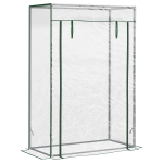 Outsunny Estufa com Porta Enrolável e Estrutura de Aço Estufa de Jardim para Cultivo de Plantas 100x50x150 cm Transparente