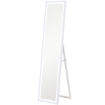 HOMCOM Espelho de Pé com Luz LED 40x160 cm Espelho de Corpo Inteiro com Iluminação de 3 Cores Tátil Função de Memória Branco