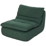 HOMCOM Schuim Vloerfauteuil, Ligstoel met Wasbare Hoes, Lounge Stoel voor Woonkamer, Slaapkamer, Groen