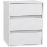 HOMCOM Comodă Modernă pentru Dormitor cu 3 Sertare, 40x30x50,5 cm, Alb