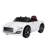 HOMCOM Carro elétrico infantil com licencia de Bentley GT para crianças acima de 3 anos com controle remoto 2 velocidades com faróis musica 108x60x43 cm Branco