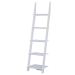 HOMCOM Estante en forma de escada Estante com 5 Prateleiras Modernas Prateleiras de parede  para Banheiro Sala  50x40x195cm