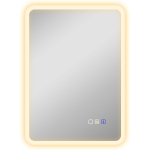 HOMCOM 70 x 50cm LED Bathroom Mirror, with Bluetooth - Silver Tone