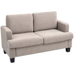 HOMCOM Two-Seater Chenille Sofa - Light Brown