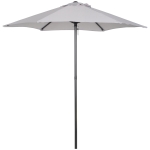 Outsunny Parasol de Terraza Exterior con Techo de Ventilación Poste Desmontable de Aluminio para Jardín Patio Gris Claro