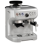 HOMCOM 15 Bar Coffee Machine with 15 Adjustable Grind Setting, Steamer and Complete Kit - Silver Colour