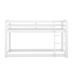 Letto a castello per bambini 6+ anni, 90x200 cm, struttura in legno, senza materasso, Bianco