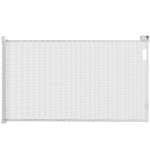 PawHut Barrière rétractable pour chien largeur 149 cm verrouillage automatique - blanc