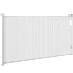 PawHut Barrière rétractable pour chien de 0 à149 cm verrouillage automatique - blanc