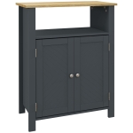 kleankin Dulap de baie cu 3 rafturi din MDF și PAL, cu raft interior reglabil, 60x30x80,5 cm