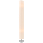 HOMCOM Lampe lampadaire colonne sur pied moderne lumière tamisée 40 W 14L x 14l x 120H cm inox blanc
