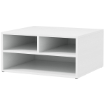 HOMCOM Organiseur bureau aspect blanc avec 3 compartiments fournitures support d'imprimante 47 x 40 x 22,5 cm