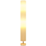 HOMCOM Lampadaire sur pied de salon avec abat-jour en lin, interrupteur à pied, 2 x douille E27, 120 cm, beige