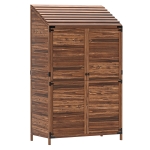 Outsunny 103.5 x 59 cm Wooden Garden Shed - Brown