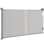 PawHut Barrière rétractable pour chien de 0 à149 cm verrouillage automatique - gris
