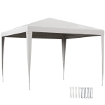 Outsunny Gazebo da Giardino 3x3 m Portatile con Copertura Anti UV, Bianco