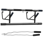 SPORTNOW Pull-Up Bar, No-Drilling Chin-Up Bar, Push-Up Stand with Resistance Bands, Padded Handles for Home Gym Exercise, Blue