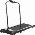HOMCOM Foldable Walking Treadmill, with LED Display and Wheels, for Home, Office, Fitness Studio, Orange