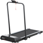 HOMCOM Foldable Walking Treadmill, with LED Display and Wheels, for Home, Office, Gym, Blue