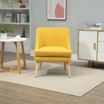 HOMCOM eetkamerstoel modern linnen design 63 x 69 x 79,5 cm